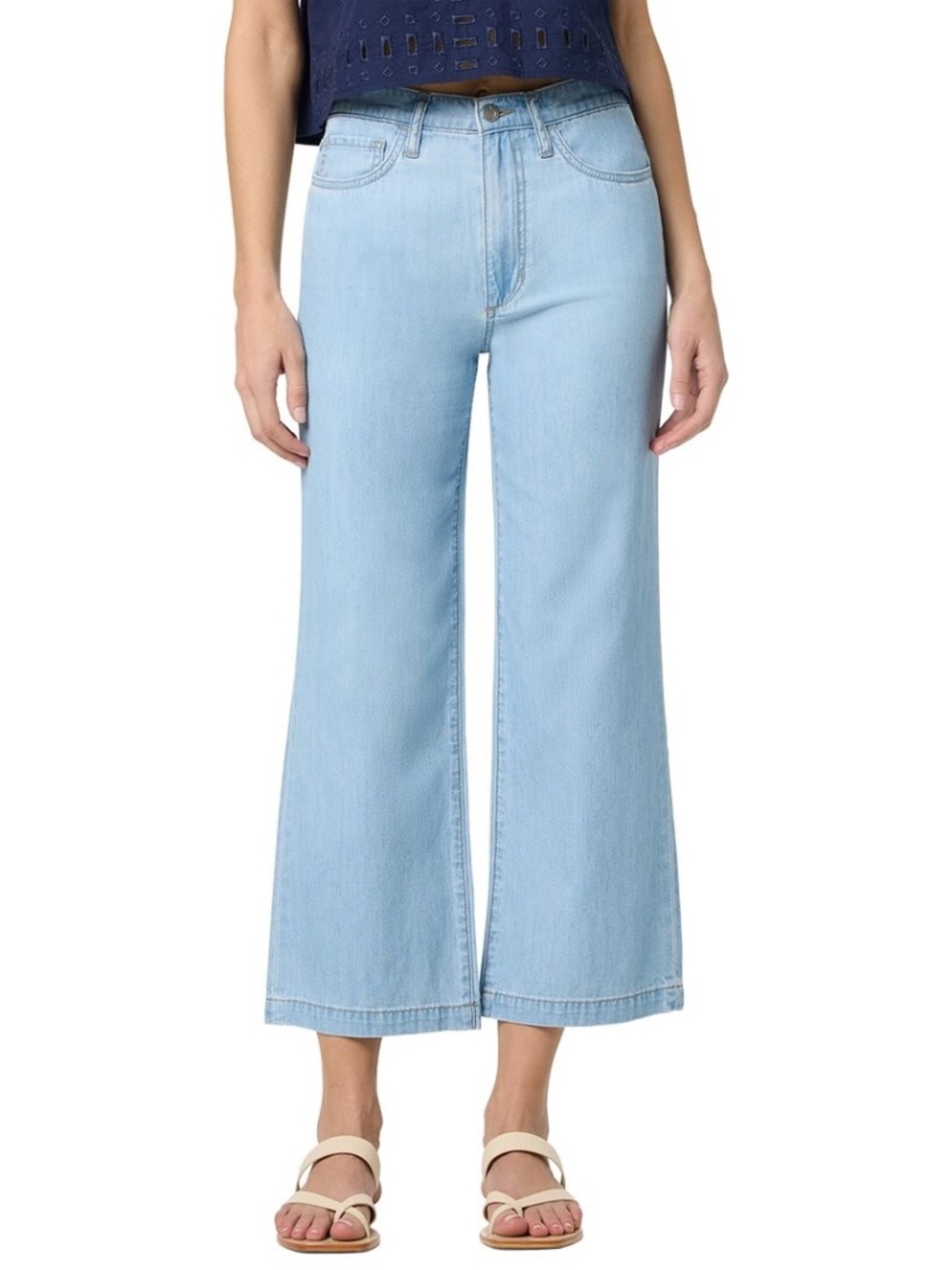 Joe's Jeans Faithe Chambray High Rise Wide Leg Crop Jean Women's 24